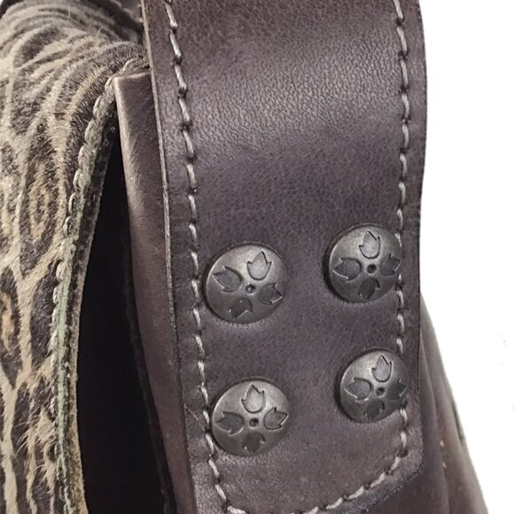 PATRICIA NASH Vintage Leopard Print Fur Leather Shoulder Bag - Picture 4 of 14